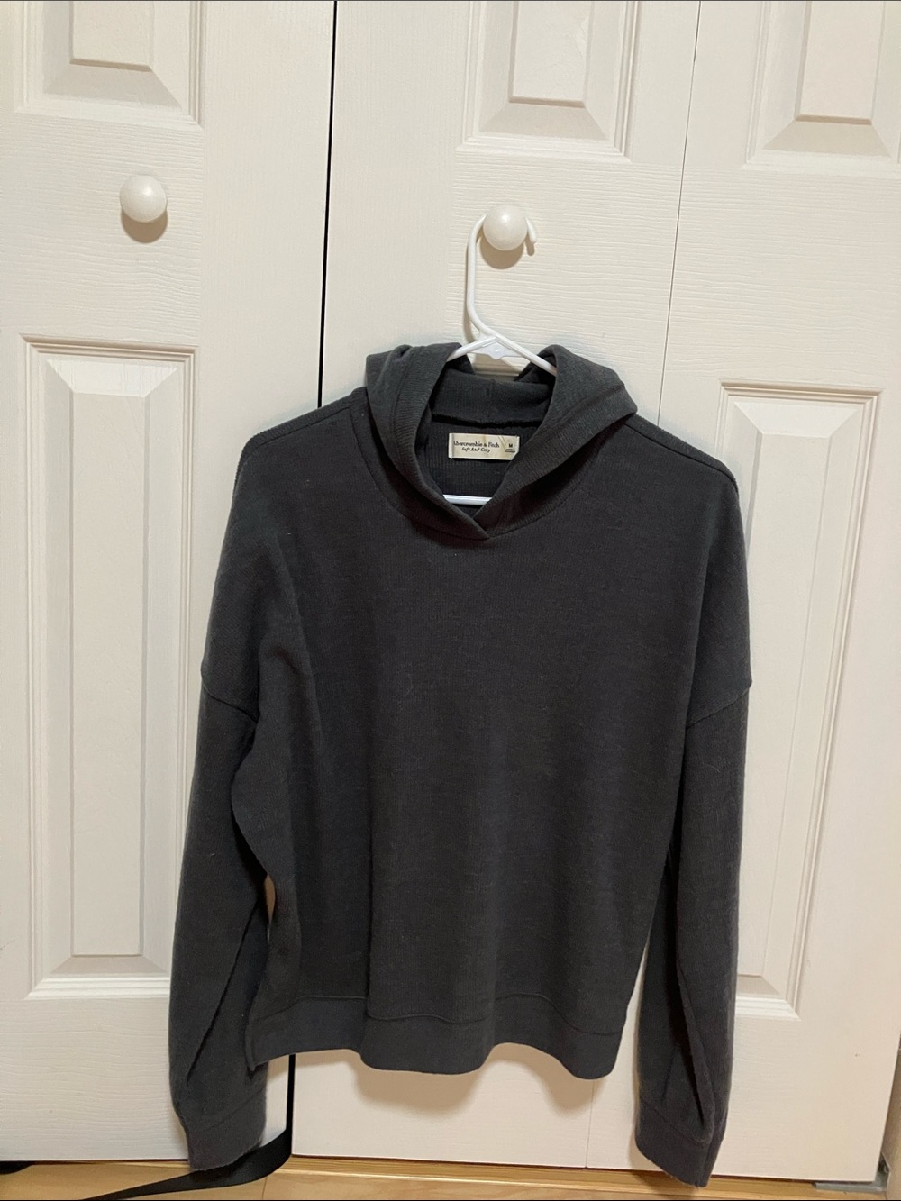 Abercrombie & Fitch Dark Gray Hooded Pullover